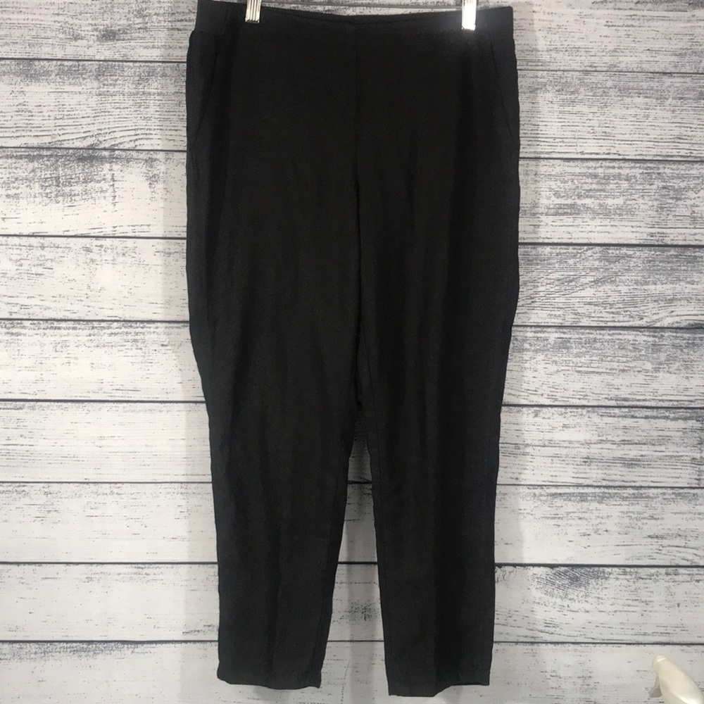 NWT-J.JILL-Love Linen Black MP Petite Pants